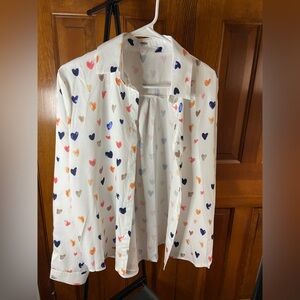 Blouse with hearts